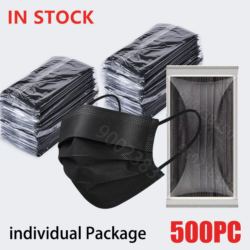 Disposable Surgical Mask - 50-500 Stück schwarze Einweg-Chirurgische Masken für